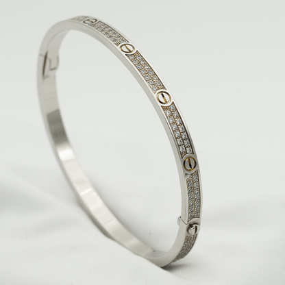 [LORA]LOVE BRACELET 3.65MM DIAMOND-PAVED