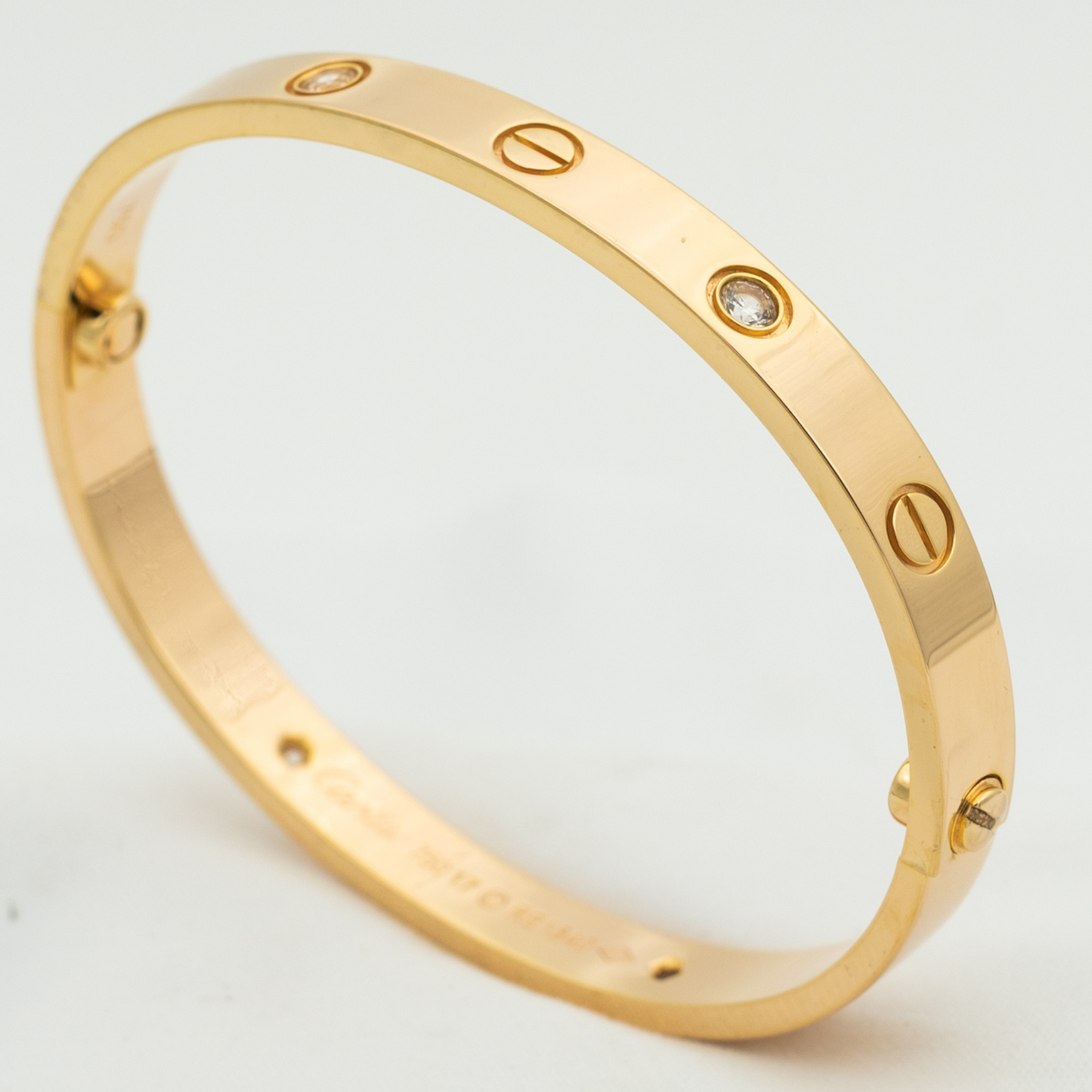 [LORA]LOVE BRACELET 6.1MM 4 DIAMONDS