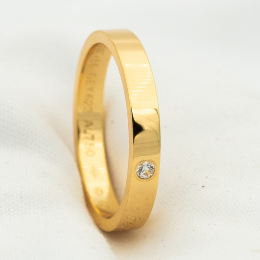 [LORA]LOVE RING 4MM 1 DIAMOND