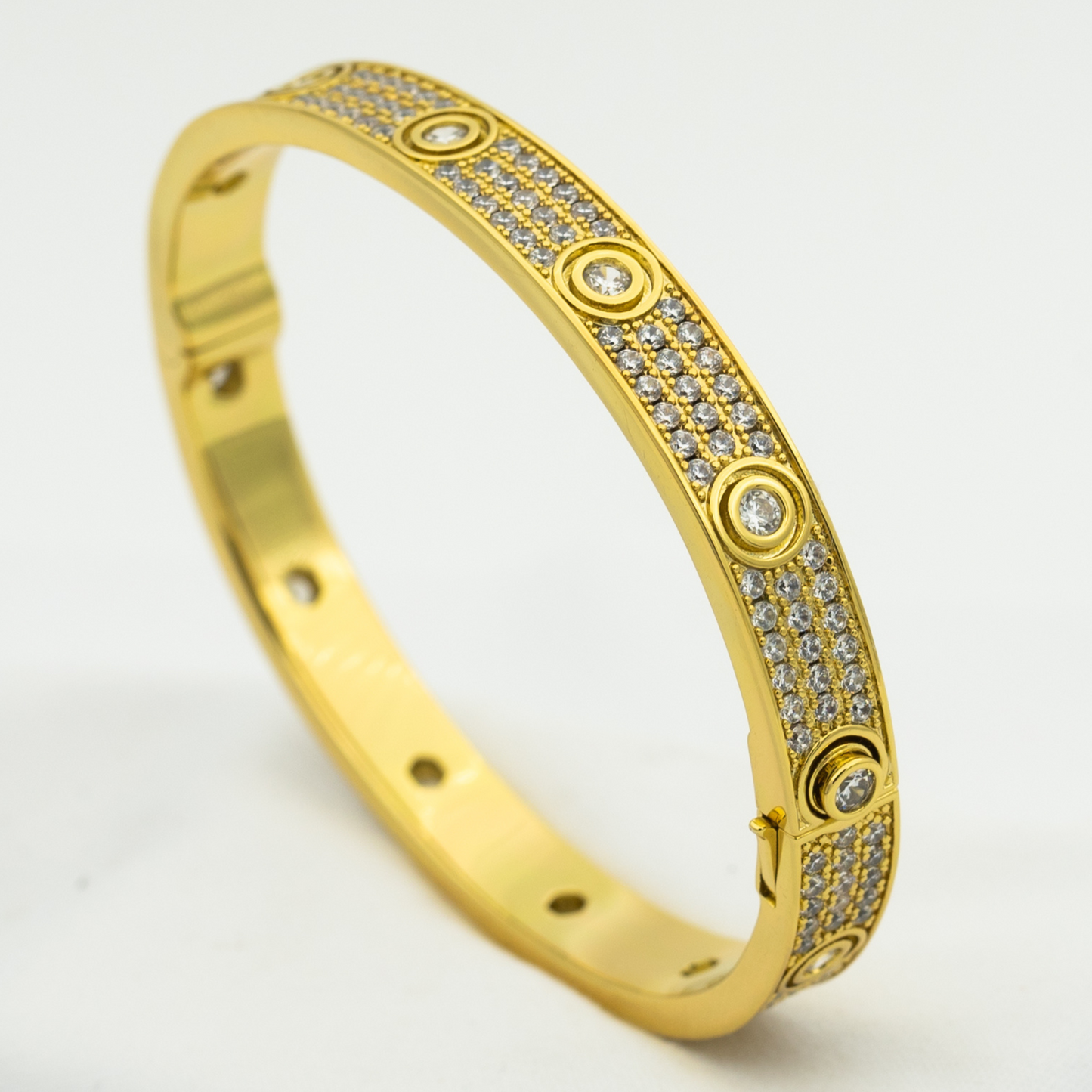 [LORA]LOVE BRACELET 6.1MM DIAMOND-PAVED 10 BIG DIAMONDS