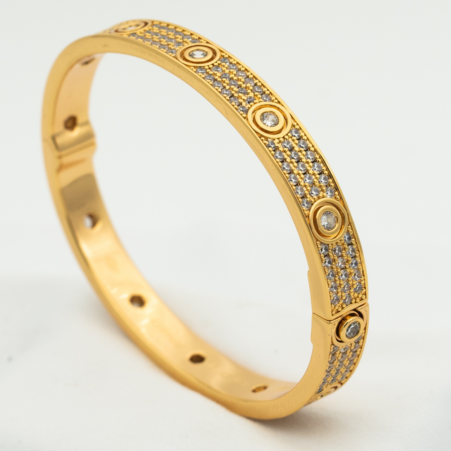 [LORA]LOVE BRACELET 6.1MM DIAMOND-PAVED 10 BIG DIAMONDS