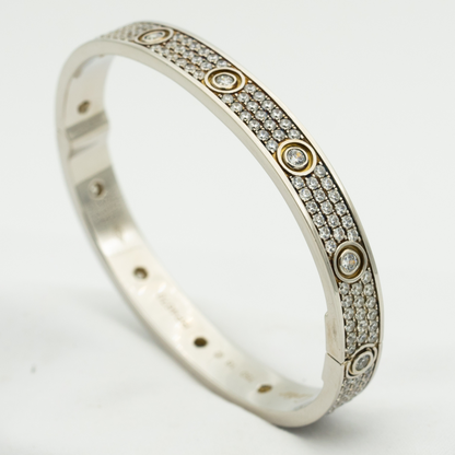 [LORA]LOVE BRACELET 6.1MM DIAMOND-PAVED 10 BIG DIAMONDS