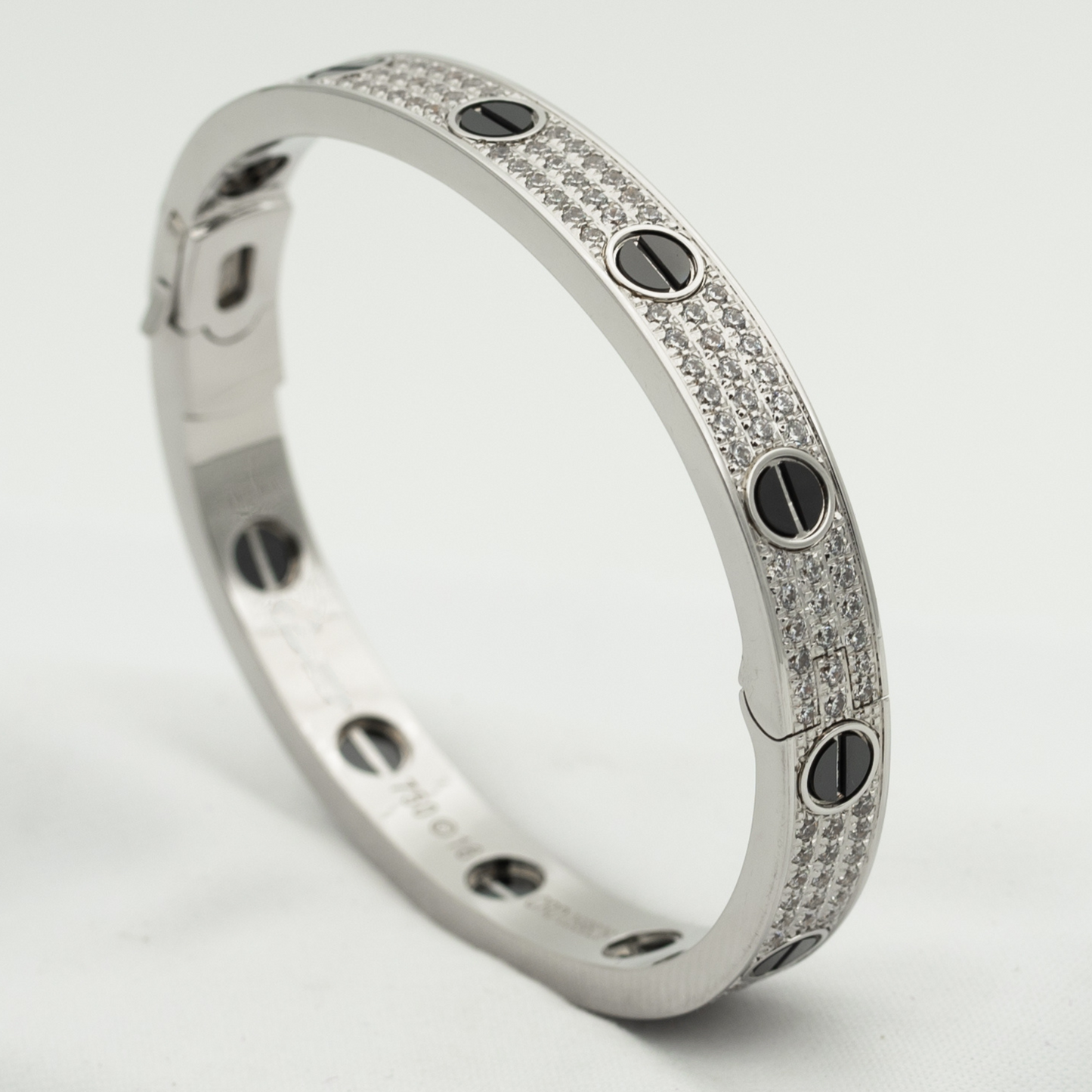 [LORA]LOVE BRACELET 6.1MM DIAMOND-PAVED CERAMIC