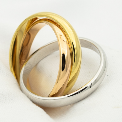 [LORA]TRINITY RING GOLD PINK GOLD SILVER