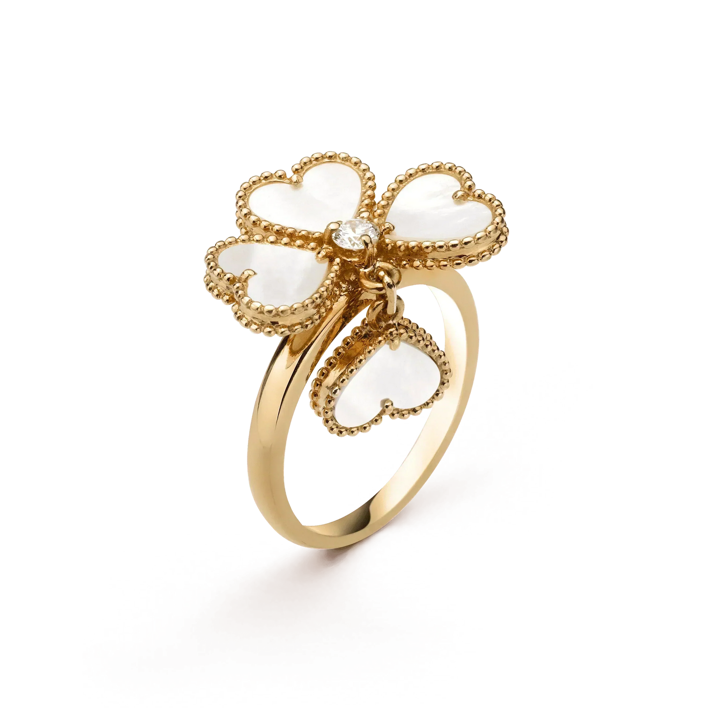 [Lora]SWEET CLOVER WHITE MOP RING