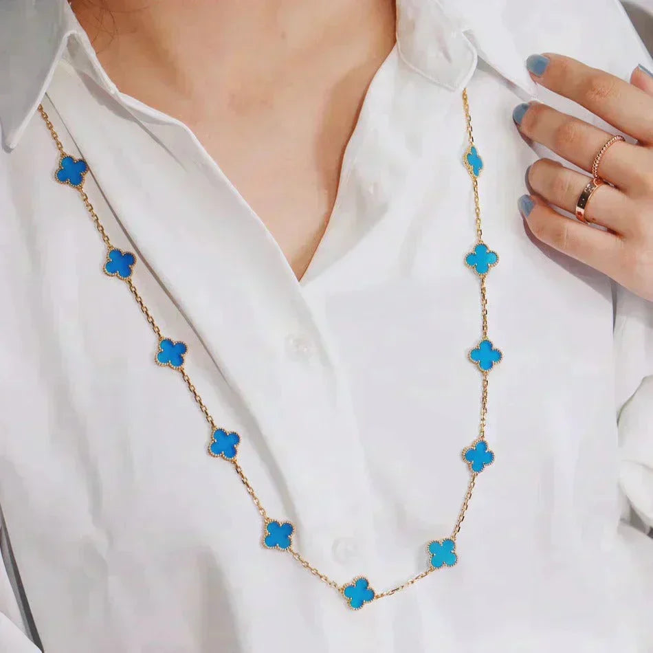 [Lora]CLOVER 20 MOTIFS TURQUOISE GOLD