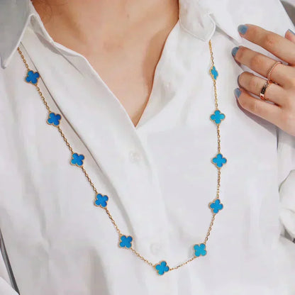 [Lora]CLOVER 20 MOTIFS TURQUOISE GOLD