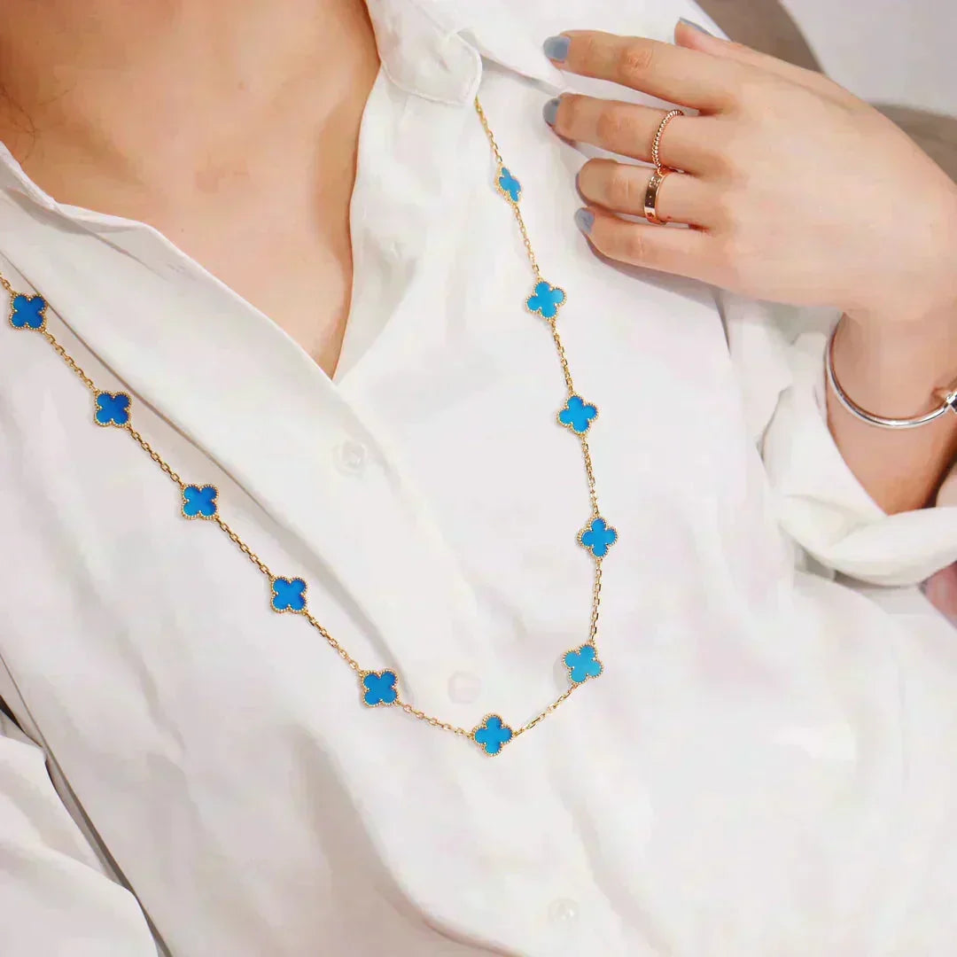 [Lora]CLOVER 20 MOTIFS TURQUOISE GOLD