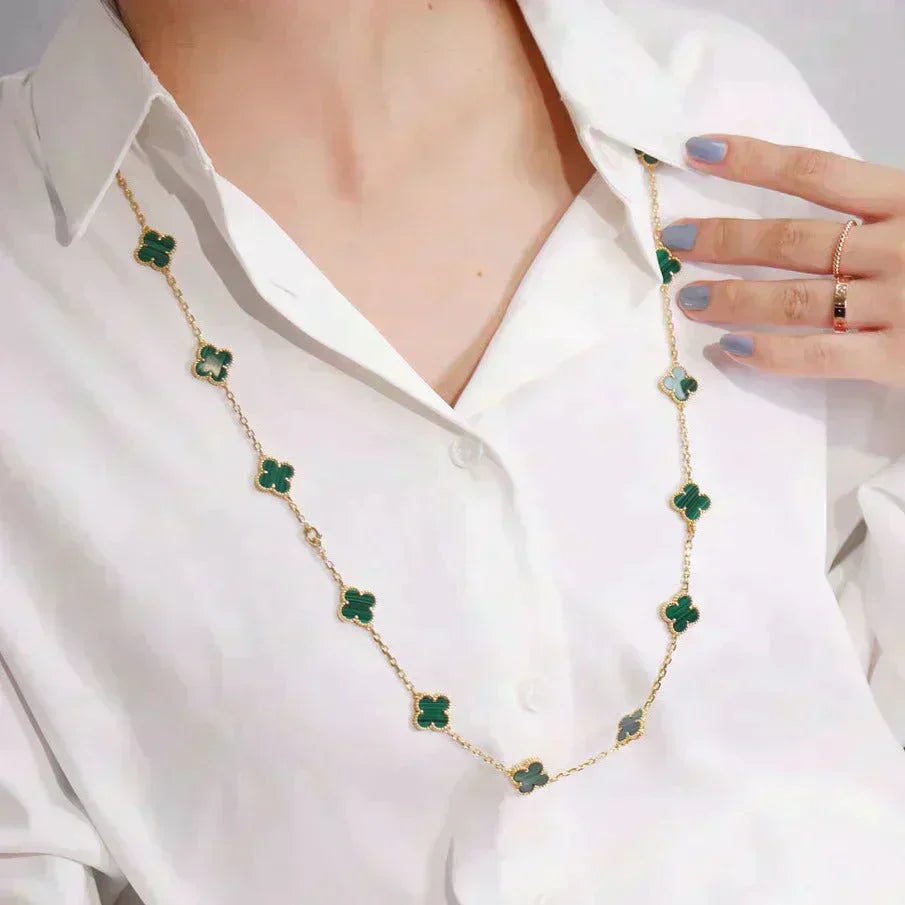 [LORA]CLOVER 20 MOTIFS MALACHITE GOLD