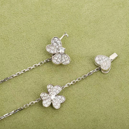 [LORA]FRIVOLE SILVER 9 FLOWERS NECKLACE