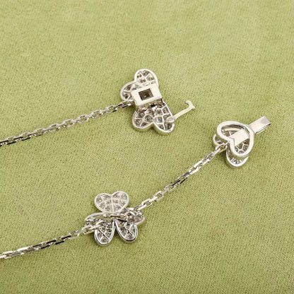 [LORA]FRIVOLE SILVER 9 FLOWERS NECKLACE