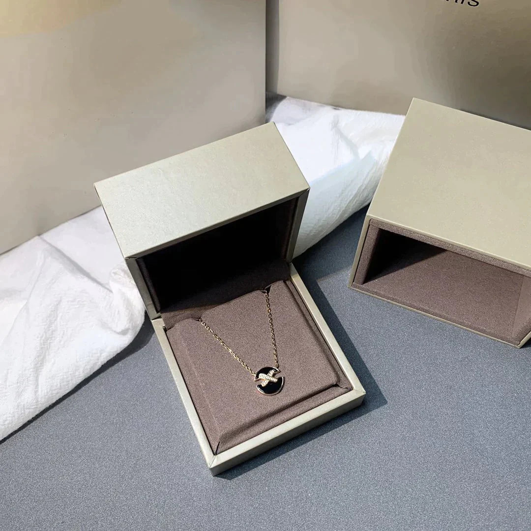 [LORA]JEUX DE ROSE GOLD DIAMOND NECKLACE