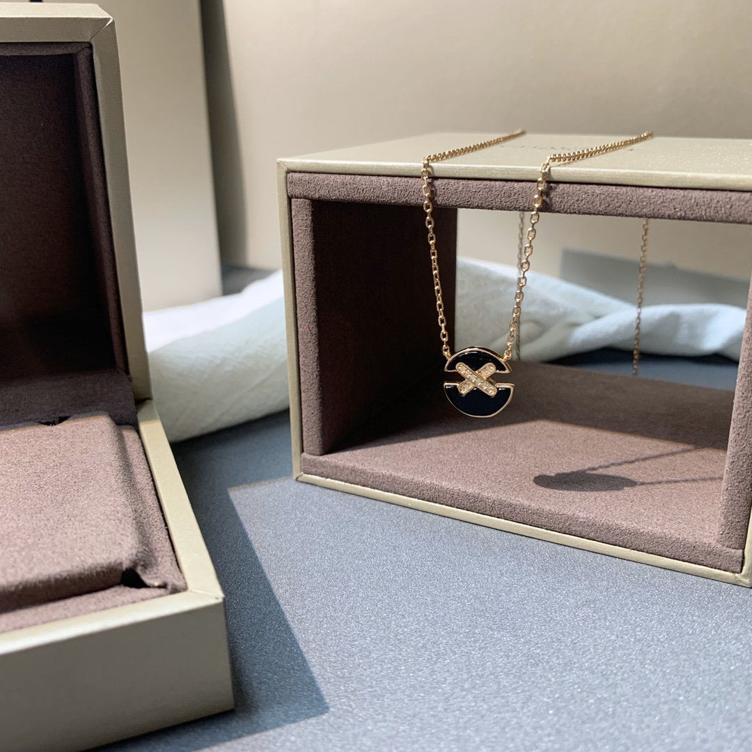 [LORA]JEUX DE PINK GOLD DIAMOND NECKLACE