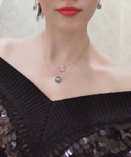 [LORA]JEUX DE PINK GOLD DIAMOND NECKLACE