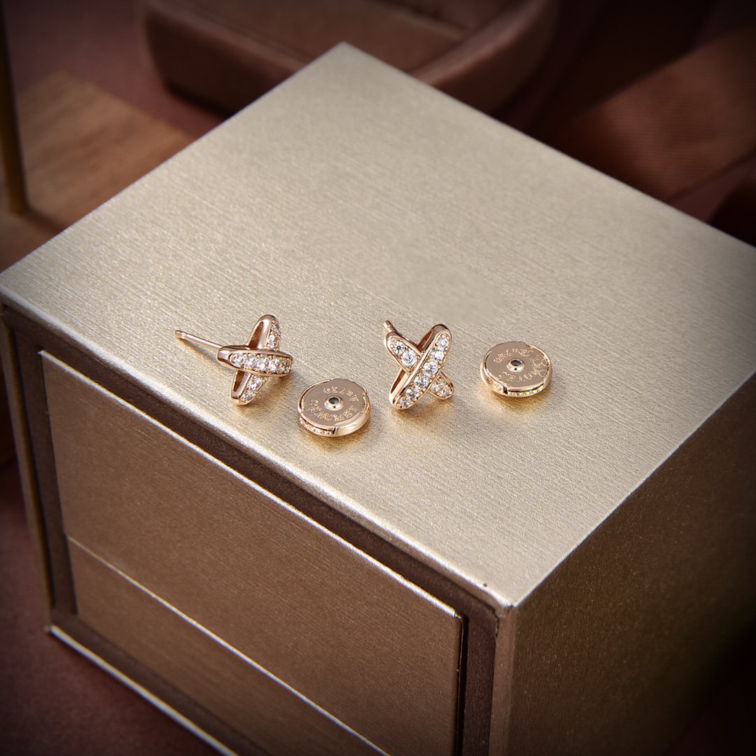 [LORA]JEUX DE GOLD DIAMOND EARRINGS