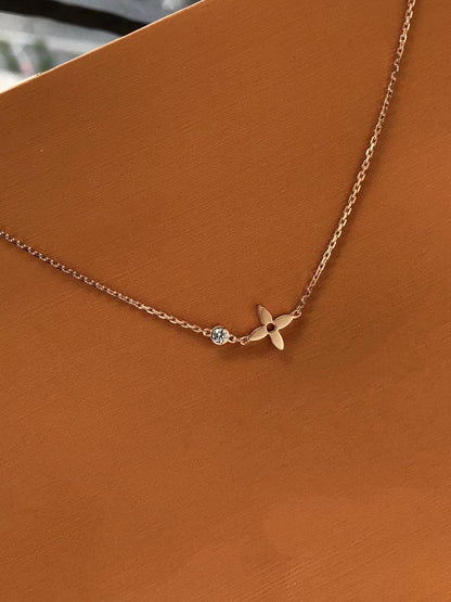 [LORA]BLOSSOM PENDANT PINK GOLD AND DIAMOND