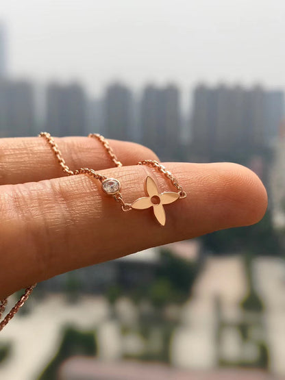 [LORA]BLOSSOM PENDANT PINK GOLD AND DIAMOND