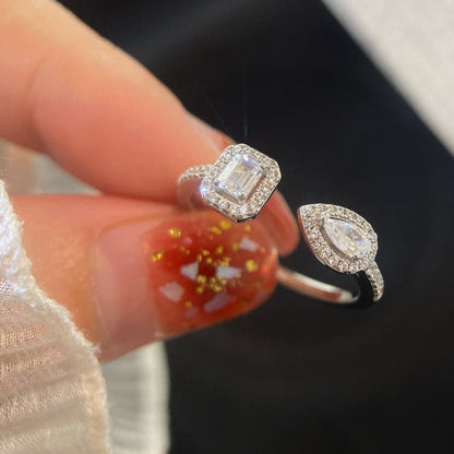 [LORA] MY TWIN TOI & MOI SILVER DIAMOND RING