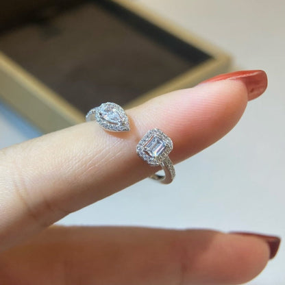 [LORA] MY TWIN TOI & MOI SILVER DIAMOND RING