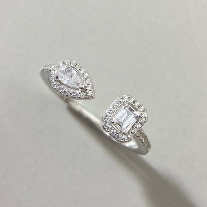 [LORA] MY TWIN TOI & MOI SILVER DIAMOND RING