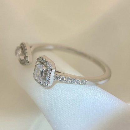 [LORA] MY TWIN TOI & MOI SILVER DIAMOND RING