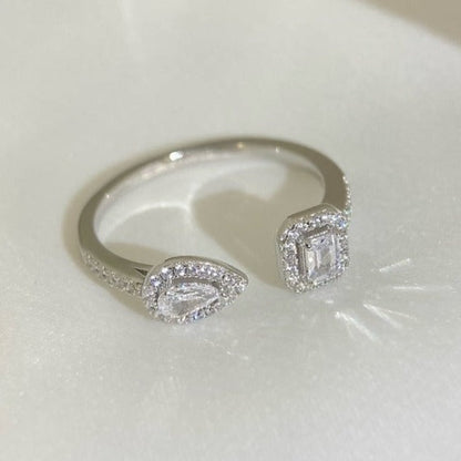 [LORA] MY TWIN TOI & MOI SILVER DIAMOND RING