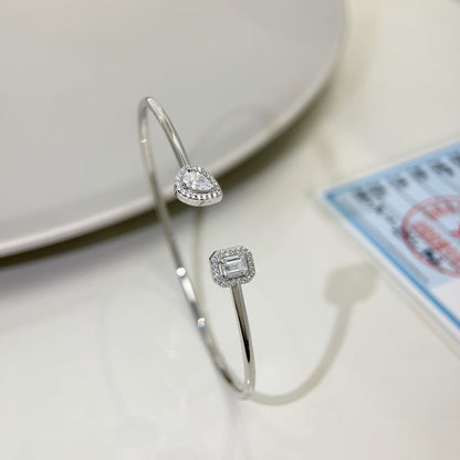[LORA] JONC FLEX MY TWIN TOI & MOI SILVER DIAMOND BRACELET