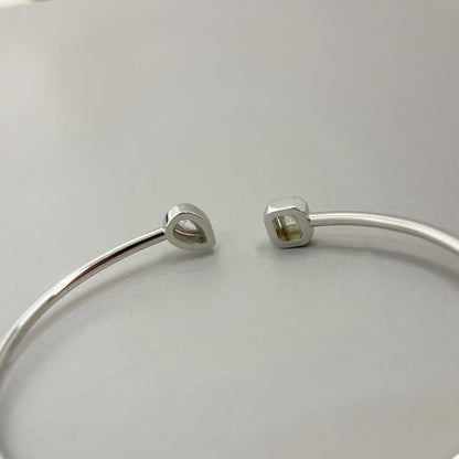 [LORA] JONC FLEX MY TWIN TOI & MOI SILVER DIAMOND BRACELET