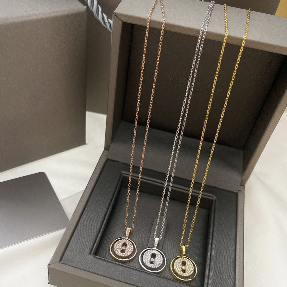 [LORA] LUCKY MOVER PM PAVED NECKLACE