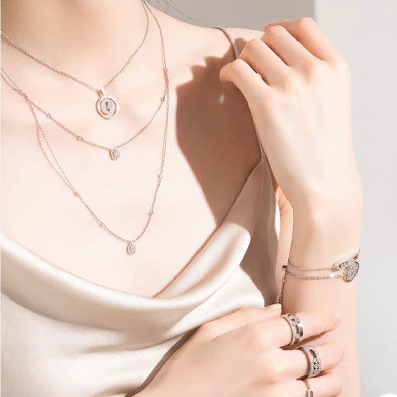 [LORA] LUCKY MOVER PM PAVED NECKLACE