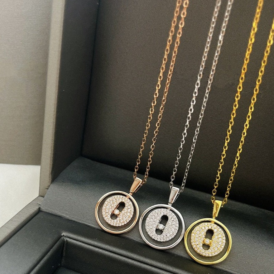[LORA] LUCKY MOVER PM PAVED NECKLACE