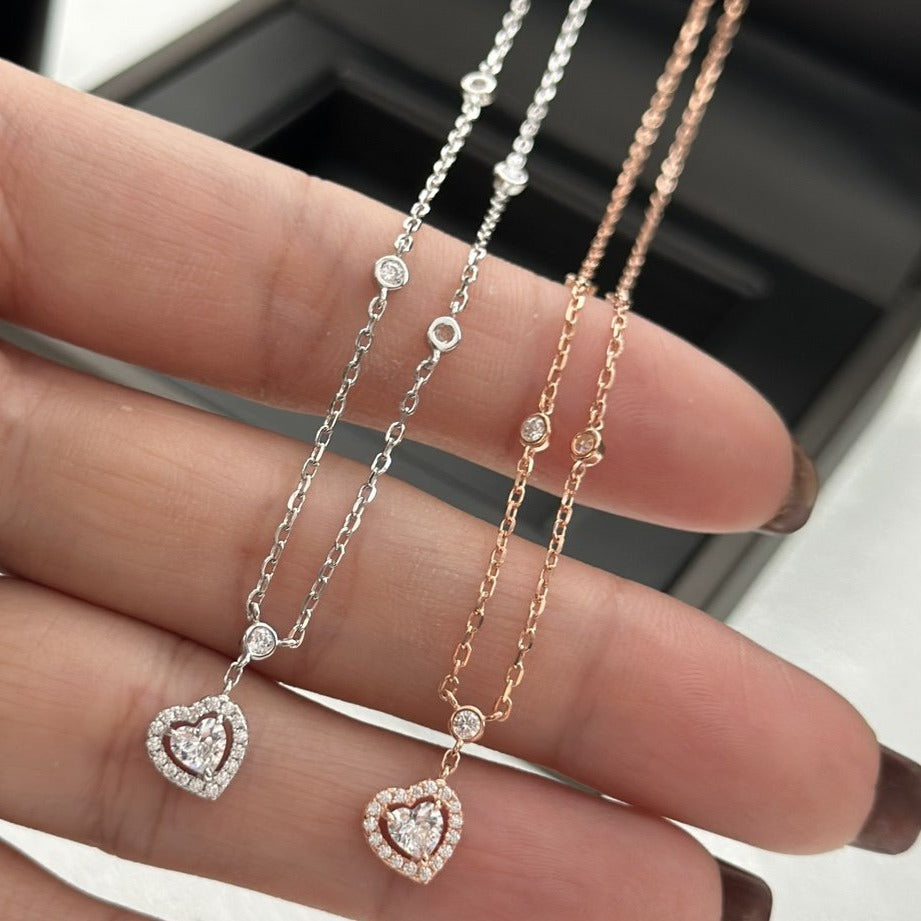 [LORA] JOY HEART DIAMOND NECKLACE