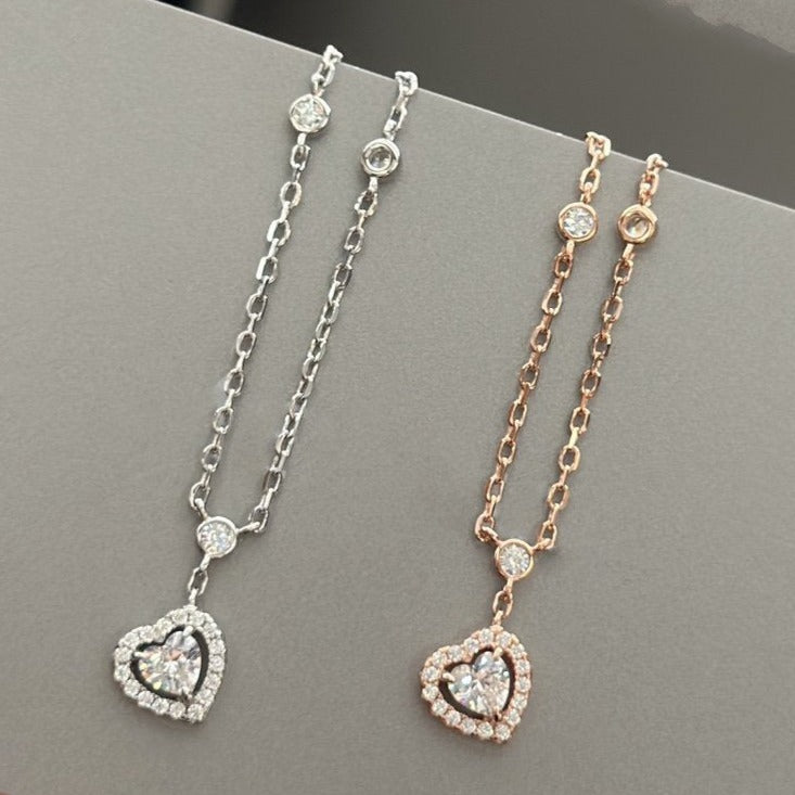 [LORA] JOY HEART DIAMOND NECKLACE