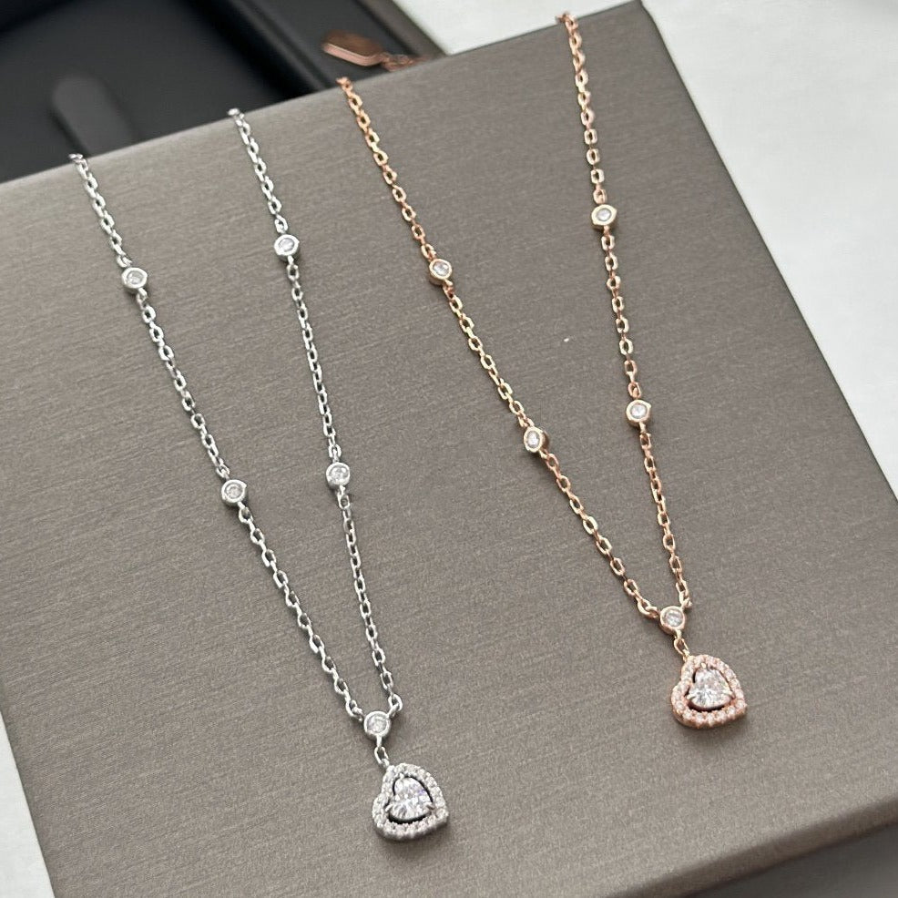 [LORA] JOY HEART DIAMOND NECKLACE