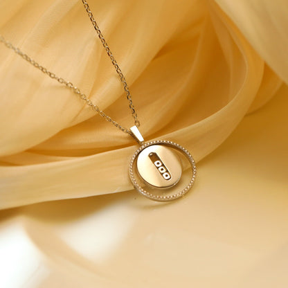 [LORA] LUCKY MOVE MM SILVER DIAMOND NECKLACE