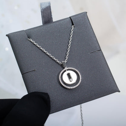 [LORA] LUCKY MOVE PM NECKLACE SILVER DIAMOND