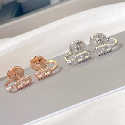 [LORA] CREOLES MOVE UNO MINI 1 DIAMOND EARRINGS