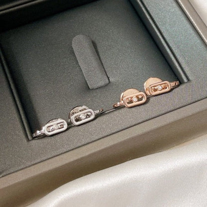[LORA] CREOLES MOVE UNO MINI 1 DIAMOND EARRINGS