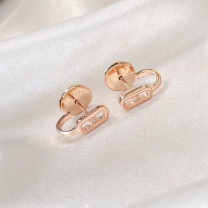 [LORA] CREOLES MOVE UNO MINI 1 DIAMOND EARRINGS