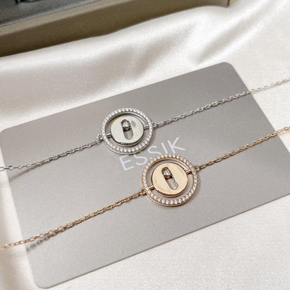 [LORA] LUCKY MOVE PAVED DIAMOND BRACELET