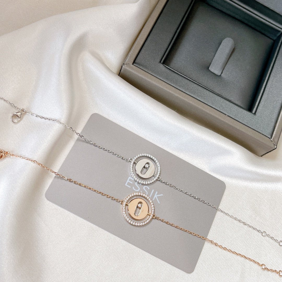 [LORA] LUCKY MOVE PAVED DIAMOND BRACELET