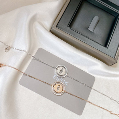 [LORA] LUCKY MOVE PAVED DIAMOND BRACELET