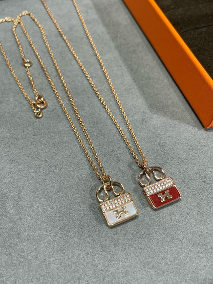 [LORA]H CIRCE MOISSANITE PENDANT NECKLACE GOLD