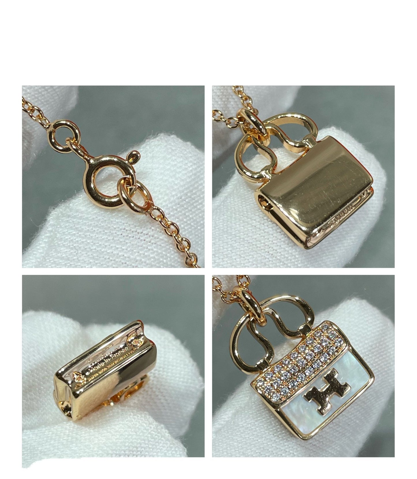 [LORA]H CIRCE MOISSANITE PENDANT NECKLACE GOLD