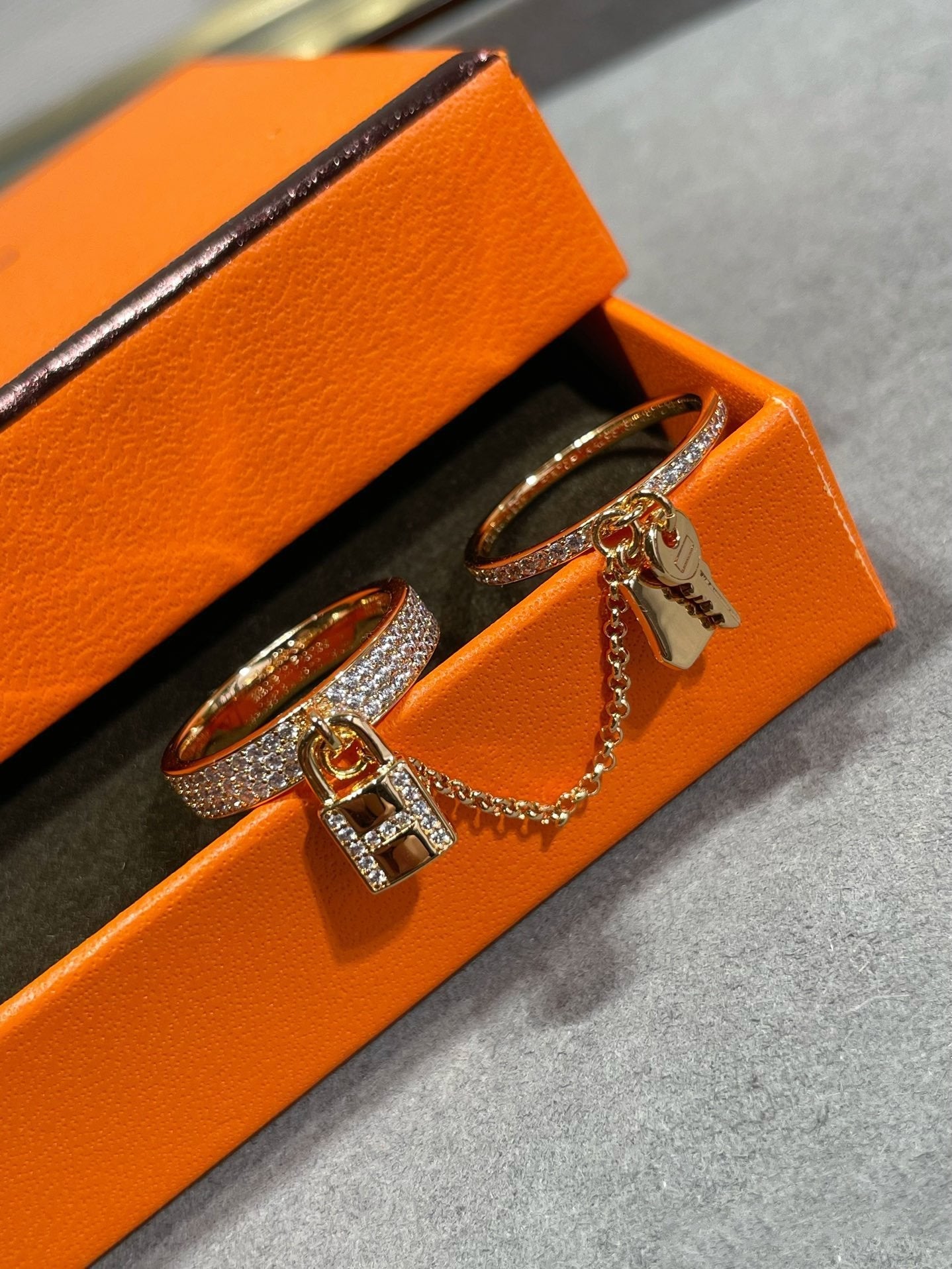 [LORA]HM KELLY CLOCHETTE DOUBLE RING IN  WITH DIAMONDS