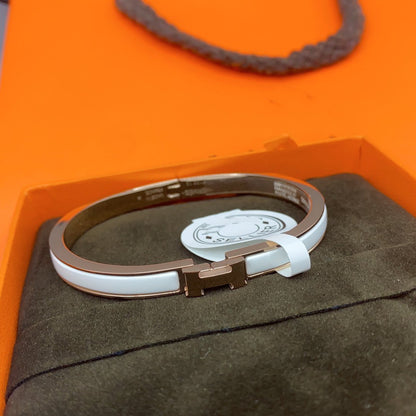 [LORA]CLASSIC HM CLIC WHITE 8MM ENAMEL BRACELET