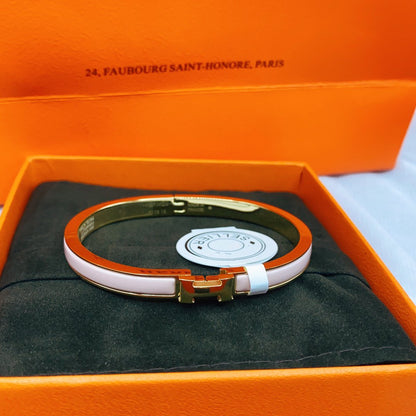 [LORA]CLASSIC HM CLIC  PINK 8MM ENAMEL BRACELET
