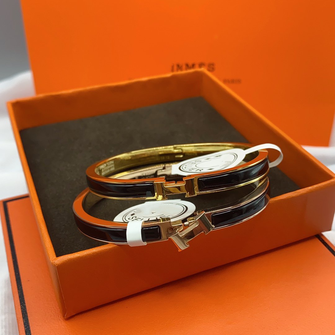 [LORA]CLASSIC HM CLIC BLACK 8MM ENAMEL BRACELET
