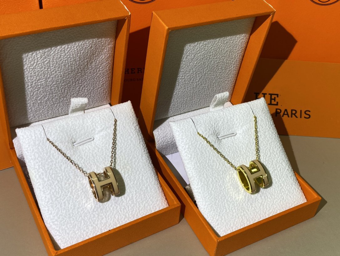 [LORA]HM CLIC YELLOW ENAMEL GOLD NECKLACE