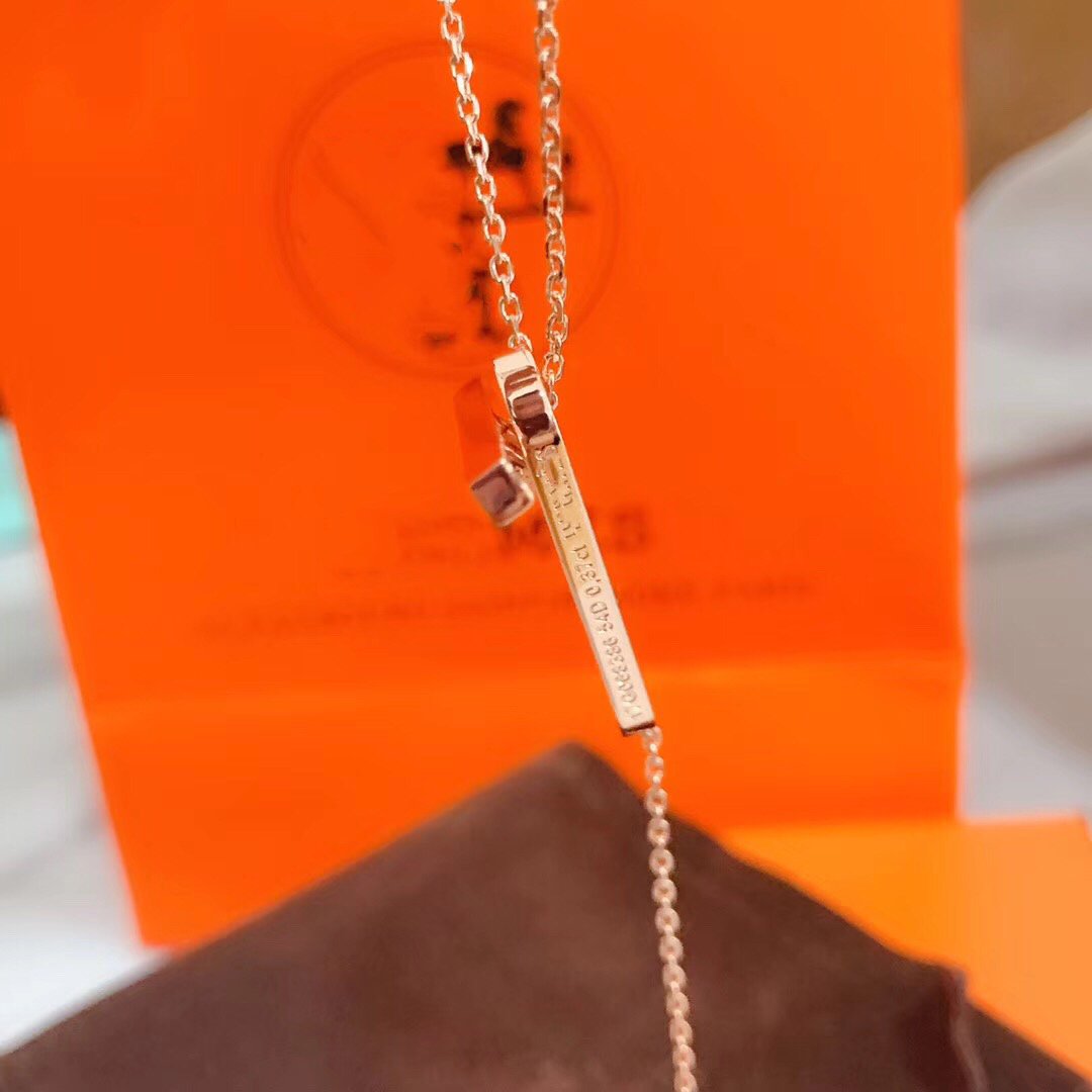 [LORA]HM NECKLACE PLATINUM ROSE GOLD DIAMOND